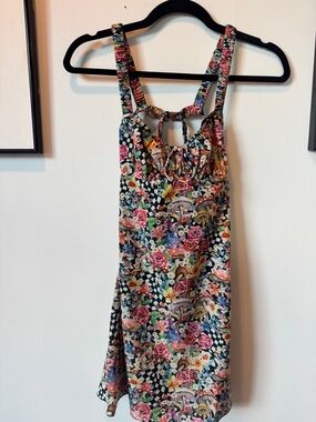 Floral Mushroom Multi-Color Mini Dress
